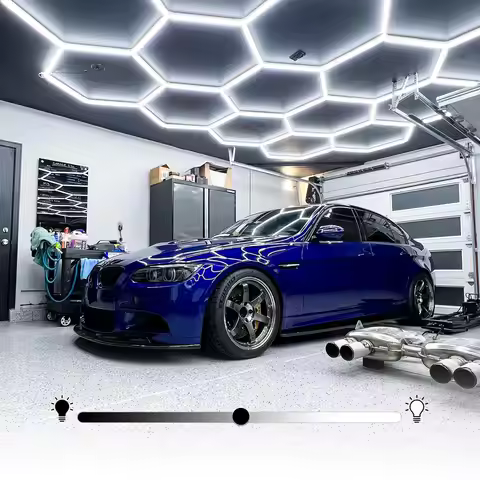 Hexagon Led Lighting Large Hexa Lights for Workshop Mall Ceiling Honeycomb Tube lamp Auto Car Body R