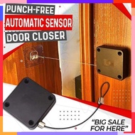 Automatic Door Closer Punch-free Drawstring Auto Door-Close Wire Rope Sliding Door Window Closer
