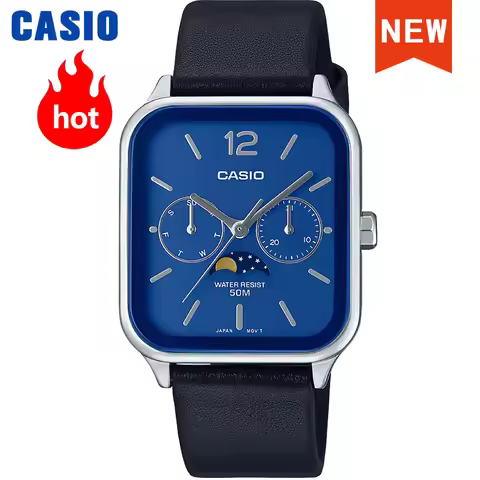 Casio watch for men top brand business affairs fashion new moon phase small square quartz watch MTP-
