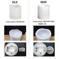 Outdoor Indoor Flameless Pillar Candles, 4 Pack Plastic Resin Battery Operated Electric LED Candle S