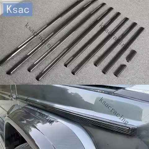 10pcs Dry carbon Fiber bodymolding trim Strip For Mercedes Benz G Class w463 w464 w465 G63 G550 G500