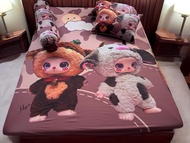 Mẫu Babythree Bé Bò - Bộ ga gối thun lạnh HYCO 5D ôm khóa kéo