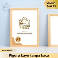 Dutch teak wood frame without glass, A4 size 20x30, minimalist design
