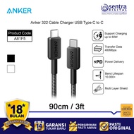 Anker 322 PowerLine USB Type C To C 60W Braided Cable 3ft 90cm - A81F5 Sentra Digital