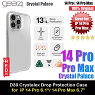 Gear4 Crystal Palace D30 Drop Protection Clear Transparent Case Cover for iPhone 14 Pro Max 6.7 iPhone 14 Pro 6.1