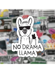 Cute Alpaca Fun No Drama Llama Sticker, Cute And Emotionally Unbothered Design For Students, Creator