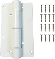 Aluminum Extruded Self-Closing of Non Self-Closing Pair of Hinges in White for Aluminum Fences (AD40