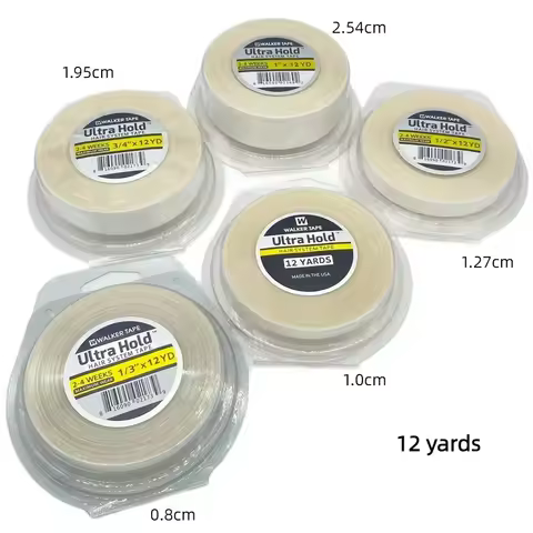 All with box 0.8/1.0/1.27cm Width 12 yards White Ultra Hold Tape Double side tape lace front tape ha