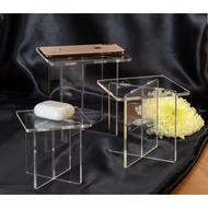 Risers 3 Tier Acrylic Display Stand Multifunctional Acrylic Display Stand 3 Tier Storage AS64