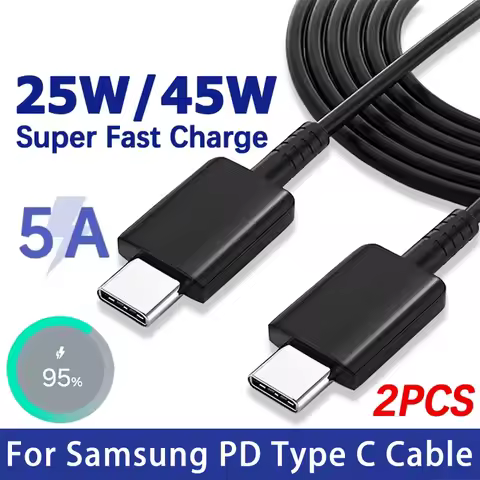 45W Samsung Original PD Cable 25W USB Type C Super Fast Charging Wire For Galaxy S24 Plus S23 S22 Ul