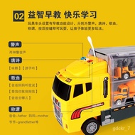 XD.Store Toy Vehicles Storage Box Large Container Truck Toy Vehicle Engineering Vehicle Set Fire Truck Excavator Alloy