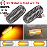 Led Dynamic Side Marker Light Turn Signal Sequential Blinker For Audi A3 S3 8L 2000-2003 A8 D2 1999-