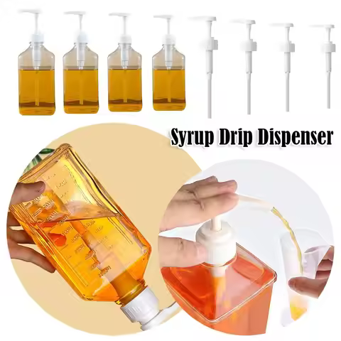 1600ml Dispensing Bottle Coffee Syrup Press Bottle 5/8/10CC Pump Syrup Drip Dispenser with Scale Kit