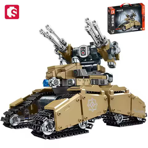 SEMBO BLOCK The Wandering Earth Series Building Block Military Series Machine Gun Tank Model Brick O