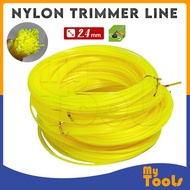 Mytools 1KG Nylon Grass Trimmer Line String / Tali Mesin Rumput / Tali Rumput 2.4mm X 2.4mm Random color