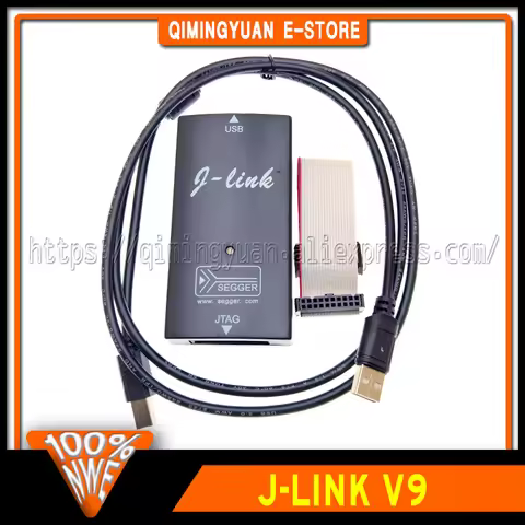 100%New original JLINK J-LINK V9 ARM Emulator USB-JTAG Adapter Emulator STM32 ARM MCU Electronic Com