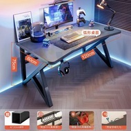 電腦枱 [升級款]灰色120cm送集線器和耳機架 包送貨-電競枱 遊戲檯 寫字枱 辦公枱 電腦桌