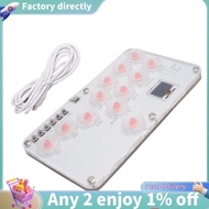 E7- Fighting Stick Controller  Colorful RGB Light Fighting Game  Game Keyboard for PC   Switch