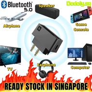 Mini Bluetooth 5.0 Audio Transmitter Adapter Stereo A2DP for Airplane Computer Game Console TV Headp
