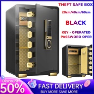 60/45cm Electronic Password Anti-Theft Cash Drop Safe Box,Heavy-duty Deposit Drop Safe (Black)