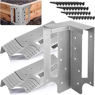 12 Pack Raised Garden Bed Corner Brackets with Securing Lip Fits Lumber up to 2" x 12" Metal Garden 