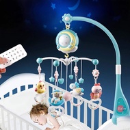 Baby Rattles Crib Mobiles Toy Holder Rotating Mobile Bed Bell Musical Box Projection 0-12 Months Newborn Infant Baby