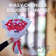 (Manis) Riasy Chenille Flower Bouquet Pipecleaner/fuzzy wire/Kawat bulu