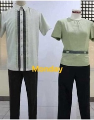 Deped Teaching ☀ 2022 Uniform Female BLOUSE AND PANTS TELA MAKIT MEDIUM LARGE Teachers School