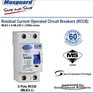 MAXGUARD 40A/63A 2 Pole 100MA ~ 300MA RCCB / ELCB