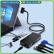 12-in-1 Surface Pro Hub Docking Station for Microsoft Surface Pro 4/5/6 Triple Display Dock with HDM