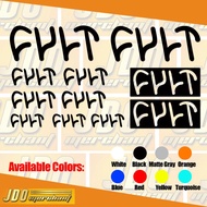 Cult BMX bikes set Vinyl Stickers