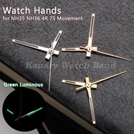 Watch Hands Green C3 Luminous Needles for NH35/NH36/4R/7S Movement Watch Repair Tool Silver Gold  Ro