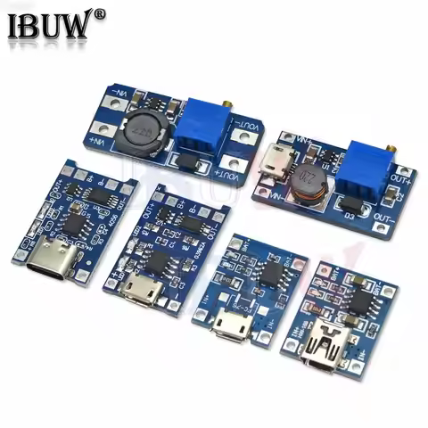 5PCS 5V 1A 18650 TP4056 Lithium Battery Charger Module Charging Board Protection Dual Functions Type