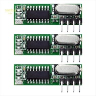 3PCS Mhz Superheterodyne  Receiver and Transmitter Module for Wireless Module Kit 433Mhz Remote Cont