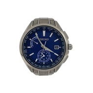 SEIKO mens watches solar wrist watch analogues stainless BLU SLV titanium 8B63-0AV0 Direct from Japa