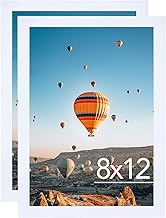 8x12 Picture Frame Set of 2 White for Wall Hanging or Tabletop- Wall Mounting Horizontally or Vertic
