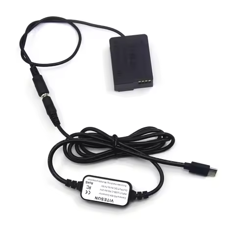 DMW- BLC12 Dummy Battery DCC8 Coupler USB C DC Cable Power Supply for Lumix DMC-FZ1000 FZ2000 FZ200 