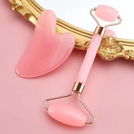 2PCS Facial Roller and Gua Sha Set Anti Aging Face Roller Massager Guasha Tool for Face Eye Neck Nat