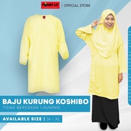 POWER CAT Baju Kurung Cekak Koshibo Primary And Secondary School - Kuning / Size 26-2XL