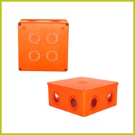 ∣ ➔ ♂ ORANGE PVC SQUARE JUNCTION BOX with COVER Utility Box FIRE RETARDANT HEAVY DUTY  FOR ELECTRIC