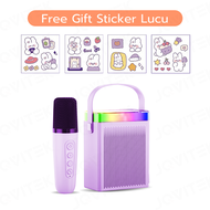 【COD】KOOYIINN Speaker Bluetooth 2Mic 1 Set Karaoke Speaker KTV Cute Stereo Wireless Lucu Portabel Ou