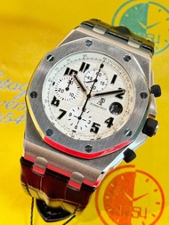🌈🌈新返貨啦🌈🌈🤍🤍Audemars Piguet Royal Oak Offshore 26170ST🤍🤍🩶全鋼款式🩶🤍象牙白錶面🤍42mm 自動計時機芯🤍🤍連原裝AP 鋼摺扣🤍 狀態一流 淨錶👍🏻