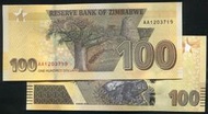 【紙幣】ZIMBABWE (辛巴威),  P106 , 100-Dollar , 2020,品相全新UNC #20707 