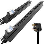 2 -16 Ways PDU Power Distribution Unit C13 Outlet Socket Power Socket 2M Extension wire 13A UK PLUG