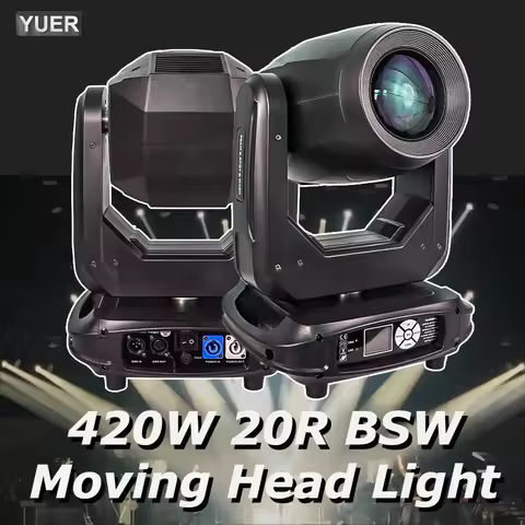 YUER Pro 420W 20R Beam/Spot/Wash BSW 3in1 Moving Head Lighting With Zoom 5 Prism DJ Disco Nightclub