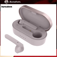BUR_ Bluetooth 50Half In-Ear Wireless Stereo Earphones Music Sports Earbuds