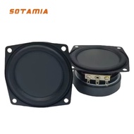 SOTAMIA 2Pcs 2.5 Inch Midrange Audio Speaker 4 Ohm 15W Rubber Edge Waterproof Outdoor Loudspeaker DI