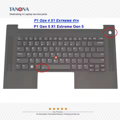 New 5M11D11999 For ThinkPad P1 Gen 4 5 X1 Extreme 4th Gen 5 Palmrest Upper Case US Keyboard W/ Backl