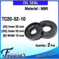 Oil Seal TC20-52-10 Rubber TC (NBR) Inner Hole 20 Outer Diameter 52 Thickness 10 Mm TC20x52x10 Mm.