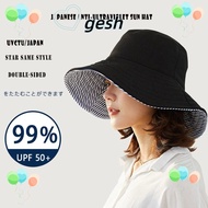 GESH1 Bucket Hat Summer Panama Hat UV Protection Foldable Sunshade Hat